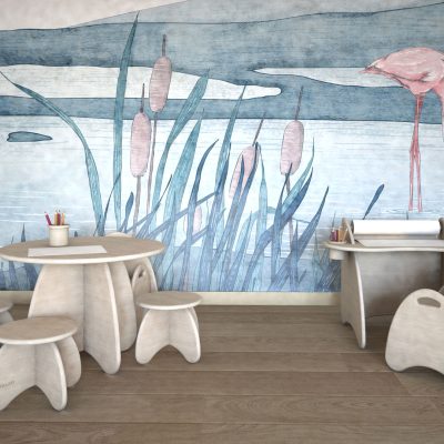 32-PAWOO-DesignForKids-Wallpaper-FlamingoLaguna